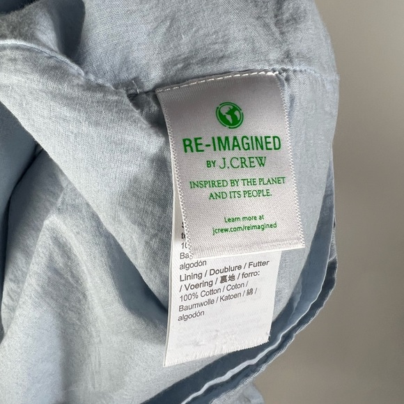 CREWCUTS Girls Cotton Light Blue Tie Strap Smocked Sun Dress 16 - Picture 8 of 9